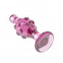 Анальна пробка ребриста lovetoy скляна, рожева, 10 х 4 см (42944) – фото 3