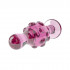 Анальная пробка ребристая Lovetoy стеклянная, розовая, 10 х 4 см (42944) – фото 4