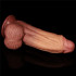 Фаллоимитатор гигант реалистик на присоске Lovetoy с мошонкой, коричневый, 24.5 х 6.8 см (42945) – фото 3