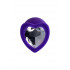 Анальная пробка с камнем в форме сердца, фиолетовая, 8 х 3 см (42970) – фото 2