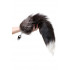 Анальная пробка с хвостом черно-бурой лисы, 45 см, размер М (43005) – фото 4