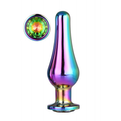 Анальная пробка конической формы Dream Toys разноцветная, M (43009) – фото 1