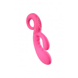 Вибратор-кролик, с кольцом-рукоятью Odeco, розовый, 17.8 х 3.7 см