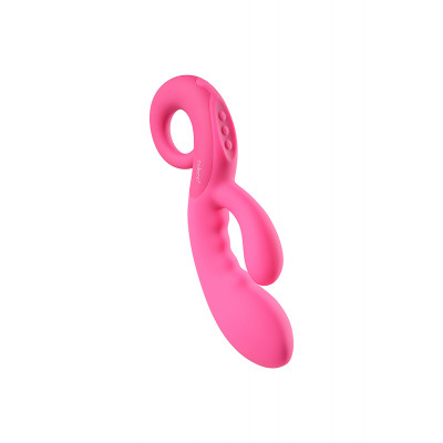 Вибратор-кролик, с кольцом-рукоятью Odeco, розовый, 17.8 х 3.7 см (42146) – фото 1