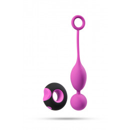 Шарики вагинальные с вибрацией Odeco, фиолетовые, 22 х 3.5 см – фото