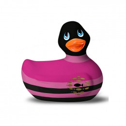 Уточка вибратор I Rub My Duckie полосатая, розовая – фото