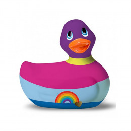 Качечка вібратор I Rub My Duckie різнобарвна, з веселкою – фото