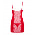 Сексуальна сорочка з мереживом Obsessive трусики в комплекті, Червона, S / M (45828) – фото 4