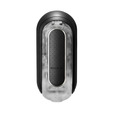 Мастурбатор нереалистичный с вибрацией Tenga - Flip Zero Electronic черный, 20 х 7 см (53578) – фото 1