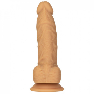 Фалоімітатор реалістичний на присоску Naked Addiction з вібропулею в комплекті бежевий, 20.3 х 4.3 см (53621) – фото 1