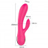 Вібратор-кролик з функцією підігріву, рожевий, 20.4 х 3.5 см (54009) – фото 3
