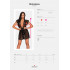 Сексуальный халат Obsessive Romanesa, L/XL, полупрозрачный, черный (54182) – фото 5
