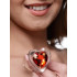 Скляна анальна пробка зі стопером у формі серця з червоним стразом, розмір S (41374) – фото 10