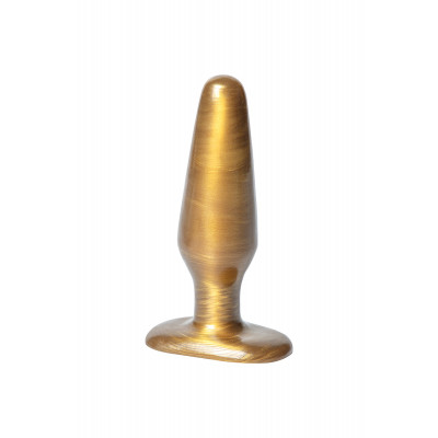 Анальная пробка Chisa вытянутая, золотая, 15 х 4 см (43862) – фото 1