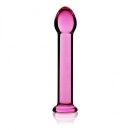Фалоімітатор нереалістичний Lovetoy скляний, рожевий, 18 х 3 см – фото