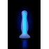 Анальная пробка светящаяся голубая, 10 х 3 см (44547) – фото 2