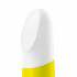 Міні-вібратор для клітора з скошеним носиком, жовто-біла, 9.5 х 2.3 см (44565) – фото 3