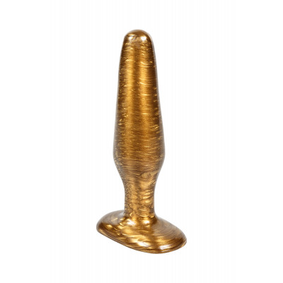 Анальная пробка продолговатая Chisa золотая, 16 х 3.8 см (44591) – фото 1