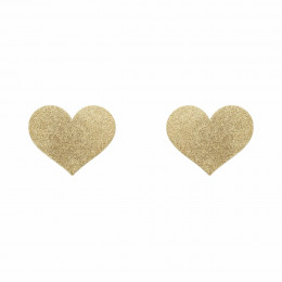 Пестисы в виде сердечек Bijoux Indiscrets, золотистые – фото