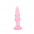 Анальная пробка-елочка Hi-Rubber, на присоске, розовая, 14.5 см х 3.8 см (44600) – фото 2