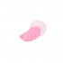 Анальна пробка-ялинка Hi-Rubber, на присоску, рожева, 14.5 см х 3.8 см (44600) – фото 5