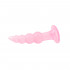 Анальная пробка-елочка Hi-Rubber, на присоске, розовая, 14.5 см х 3.8 см (44600) – фото 3