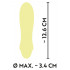 Міні-вібратор з поздовжнім рельєфом Cuties жовтий, 12.6 х 3.4 см (52764) – фото 2