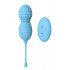 Вагінальні кульки з дистанційними пультом Dream Toys на жорсткому зчепленні, блакитні, 17.3 х 3.7 см (53318) – фото 2