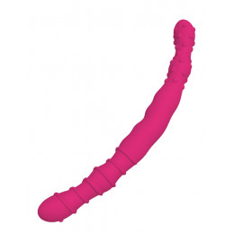 Двойной фаллоимитатор рельефный Dream Toys розовый, 33.5 х 3.5 см – фото