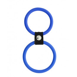 Эрекционное кольцо двойное Dream Toys синее, 12 х 5 см