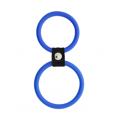 Ерекційне кільце подвійне Dream Toys синє, 12 х 5 см (53312) – фото 1