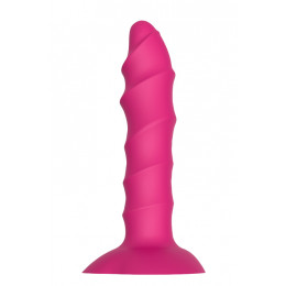 Анальна пробка рельєфна Dream Toys на присоску, рожева, 17 х 3.2 см