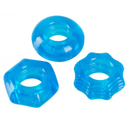 Набор эрекционных колец You2Toys голубой, 3 шт, 1.8 см – фото