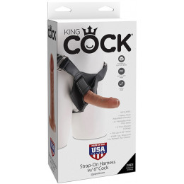 Страпон мулат от Pipedream KING COCK STRAP-ON HARNESS W/6INCH COCK