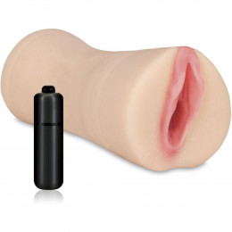 Мастурбатор вагина с вибрацией реалистичный Hustler бежевый, 13 х 5 см