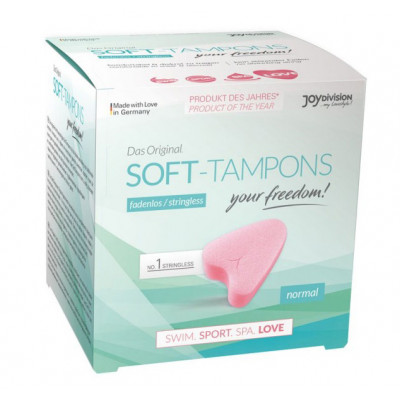 Тампони для менструації Soft Tampons Joy Division рожевий, 3 шт (53565) – фото 1
