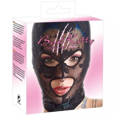 Кружевная маска на голову в отверстиями для глаз и рта Bad Kitty «Mask Lace» (3352) – фото 1