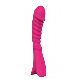 Вибратор с стимулирующим рельефом Dream Toys розовый, 20 х 3.7 см – фото