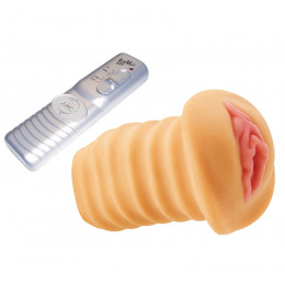 Матурбатор вагина реалистичный с вибрацией NMC бежевый, 15.2 см – фото