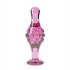 Анальная пробка ребристая Lovetoy стеклянная, розовая, 10 х 4 см (42944) – фото 6