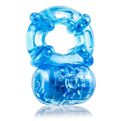 Вибро-эрекционное кольцо Blush Stay Hard синее, 3.8 см (216251) – фото 1