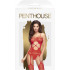 Сексуальний комбінезон Penthouse Hot nightfall, XL, з інтимним вирізом, напівпрозорий, червоний (204655) – фото 4