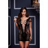 Платье сексуальное из сетки Baci Corset Front Lace Mini Dress, XL, черное (205025) – фото 4