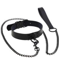 Нашийник з повідцем Fetish Collar with leash чорний – фото