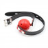Кляп-шарик полый с отверстиями Fetish Locking ball gags M, черно-красный, 4.5 см (204994) – фото 3