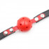 Кляп-шарик полый с отверстиями Fetish Locking ball gags M, черно-красный, 4.5 см (204994) – фото 2
