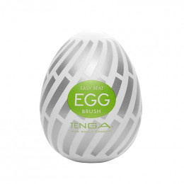 Мастурбатор хай-тек TENGA Egg New Standard Brush белый, 4.9 × 4.9 × 6.09 см – фото