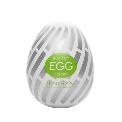 Мастурбатор хай-тек Tenga Egg New Standard Brush білий, 4.9 × 4.9 × 6.09 см (205088) – фото 1