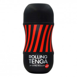Мастурбатор нереалистичный Rolling Tenga Gyro Roller Cup черно-красный, 15 х 4.5 см – фото