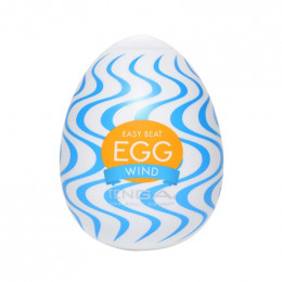 Мастурбатор хай-тек Tenga Egg Wonder Wind білий, 4.9 × 4.9 × 6.1 см – фото